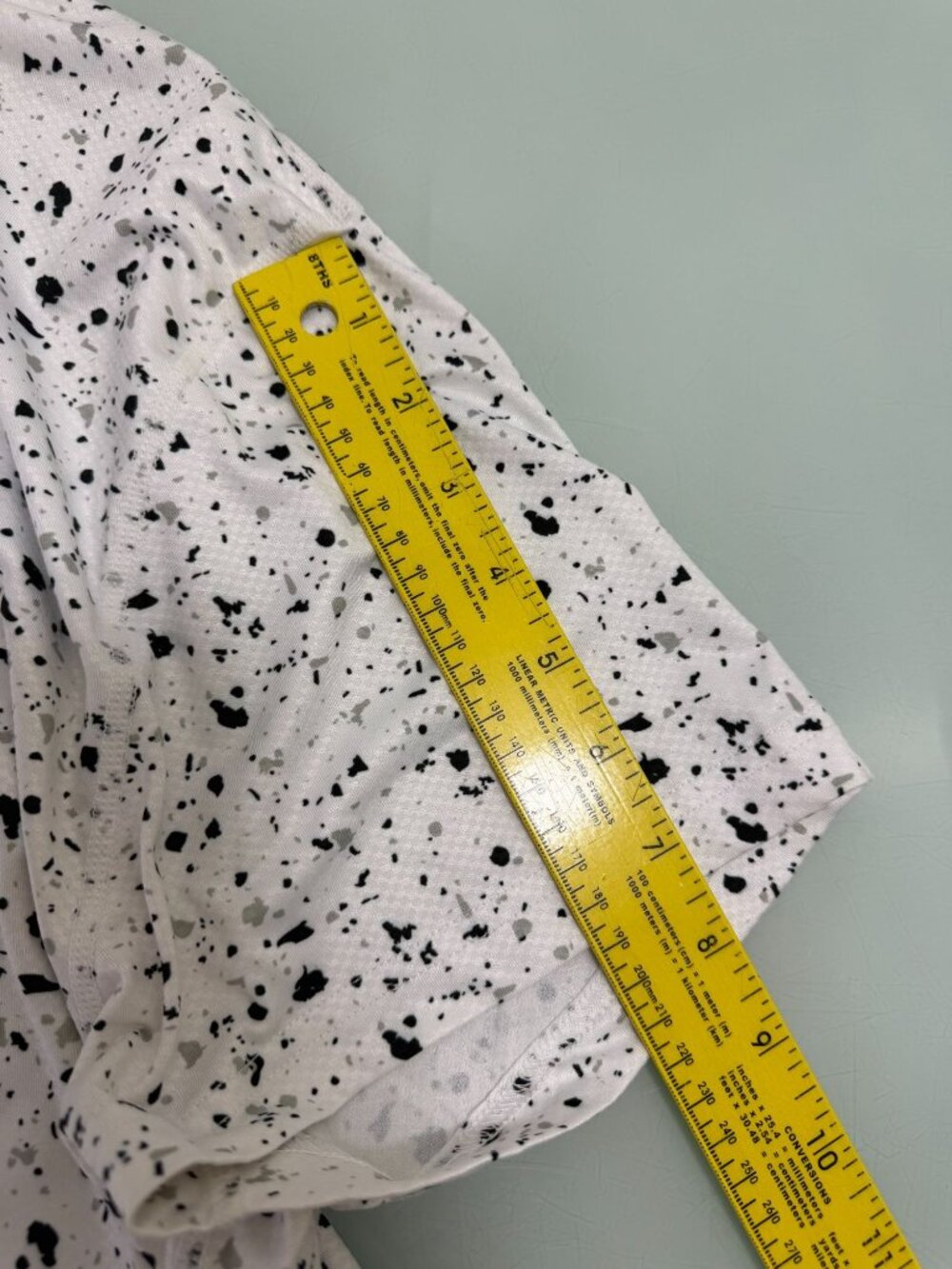 BYLT Premium Basics Men Performance Polo Shirt Mens XL White Black Splatter Golf - Picture 8 of 10